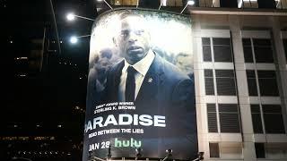 Sterling K. Brown Paradise Billboard DTLA Los Angeles California USA December 21, 2024