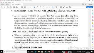 RCM on services provided by Director (Salary, Professional fees, rent etc)