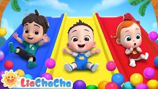 The Slide Song | EP115 | Slip and Slide Down | Kids Songs & Nursery Rhymes | LiaChaCha