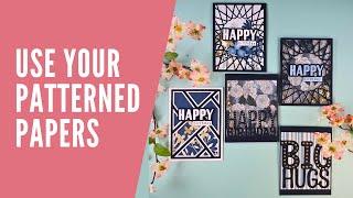 5 Ways to Use Cover Dies with Patterned Papers for Beautiful Cards