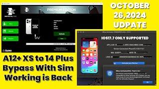 iCloud Bypass with Sim A12+ || iRemoval Pro Premium & Mina Activator Tools || XS to 14plus Models 