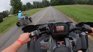 Sportsman 1000 vs Yfz 450 on pavement