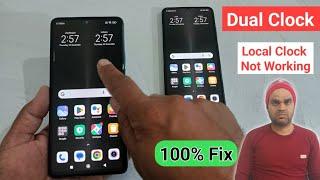 Dual clock enable local area clock | how to enable dual clock any Redmi/Xiaomi