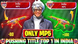 Pushing TOP 1 India in MP5 || Solo Br Rank Weapon Glory Pushing || Season 40  || Ep=(23)///