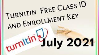 Turnitin Free No Repository Class ID and Enrollment Key - July 2021