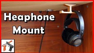 Headphone Mount: GVDV Dual Under Desk Mount  Review (Wooden Headphone Stand)