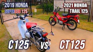 CT125: Honda Trail 125 vs Super Cub side-by-side comparisons