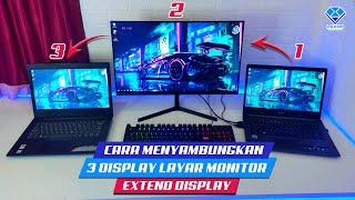 Cara menyambungkan 3 display monitor, dan Extend Display