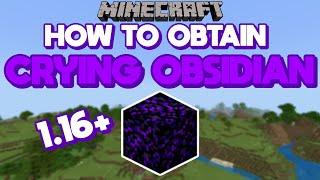 How To Use and Get Crying Obsidian | Minecraft 1.16 |