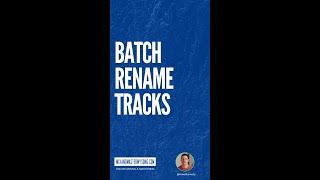 How to Batch rename tracks #protools #musicproduction #musicmastering #studioone