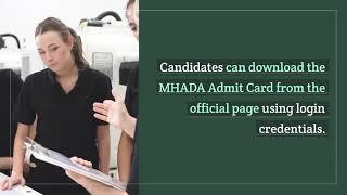 MHADA Hall Ticket 2021 Download  Link  at www mhadarecruitment in