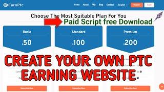 create your own ptc earning ads watching website|ptc website script by asim techtips