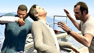 GTA V PC Franklin Kills Trevor And Michael (Editor Rockstar Movie Cinematic Short Film)