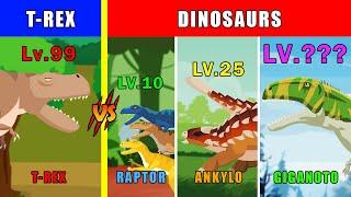 T-Rex vs Dinosaurs Level Challenge [S1] | Dinosaurs Animation