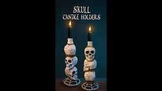 Spooky DIY Delight: TURN Cheap Plastic Skulls INTO CANDLE HOLDERS!