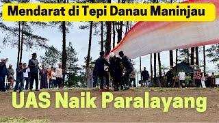 Seru‼️UAS Uji Adrenalin Naik Paralayang dari Puncak Lawang | Mendarat di Danau Maninjau