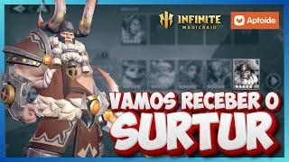 Hoje é dia de summon! Vamos receber o Surtur!  #infinitemagicraid