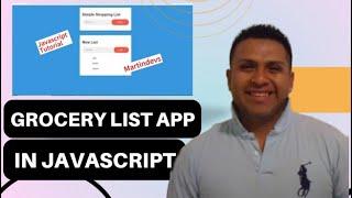 Grocery List App in Javascript | Coding Projects for Beginners Part 1 | Task App In JavaScript