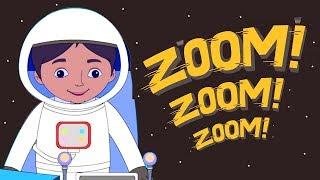 Zoom Zoom Zoom We Are Going To The Moon | English Nursery Rhymes | Animated Rhymes | Amulya Kids