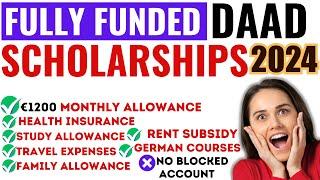 APPLY ASAP! DAAD FULLY FUNDED SCHOLARSHIPS 2024/2025| NO APPLICATION FEES| STEP BY STEP