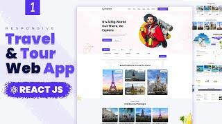 ️ React JS Tutorial - TRAVEL WEB APPLICATION | Download Full Source Code.