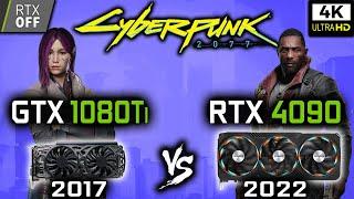 GTX 1080 Ti vs RTX 4090 in Cyberpunk 2077 | RTX - OFF | 4K - Benchmark