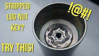 Stripped / Broken Locking Lugnut Key? Try this Hack! #mechanic #automobile #autorepair