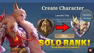 100% WINRATE FROM WARRIOR TO MYTHIC!? LANCELOT ONLY!  (Hardest Challenge Ever?)