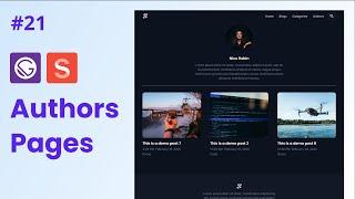 #21 - React Blog Website with Gatsby.js & Sanity.io | Authors Pages