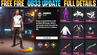 TOP 10 CHANGES IN FREE FIRE AFTER OB33 UPDATE  || GARENA FREE FIRE OB33 UPDATE FULL DETAILS!