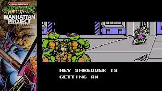 NES TMNT III The Manhattan Project, First Shredder Boss Fight