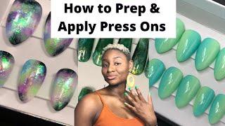 How to prep your natural nails for press on nails | How to correctly apply press on nails