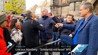 Live aus Nürnberg: "Solidarität mit Israel" | BPE-Kundgebung | 12-17 Uhr