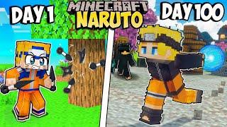  I Survived 100 Days as a NARUTO With my Friends in Minecraft...