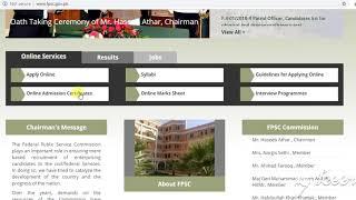 fpsc roll no  slips download