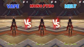 Dehya Vape vs Mono Pyro vs Melt Teams Damage Comparison & Showcases! Which Dehya Team is The Best???