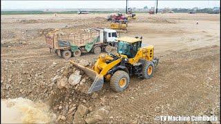 Beat The Best Machines Dozer Wheel Loader Dump Truck Spreading Gravel At Working គ្រឿងចក្រថ្មីៗ