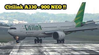 Bawa Jemaah Umroh ‼️Pesona Pesawat Terbesar Citilink A330 Neo Mendarat di Bandara Adi Soemarmo Solo