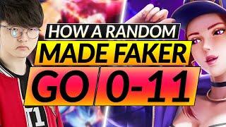 Akali One-Trick Makes FAKER GO 0-11 - How to Make ANYONE RAGEQUIT - LoL Midlane Guide