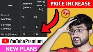 YouTube Premium Plans Price Increases by 58% | New Plans 2024 | How to change ?