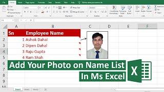 Excel New Tutorial: How to Insert Photo On Name List in Ms Excel
