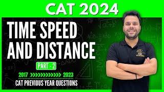 CAT 2024 | Time Speed And Distance | Part - 02 | CAT Previous Year Questions | Udit Sir #cat2024