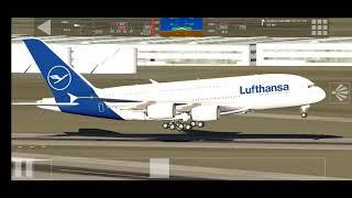 Lufthansa A380 Landung in Aerofly FS 2021