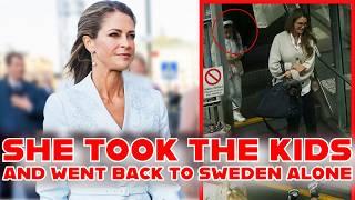 Princess Madeleine took the children and returned to Sweden alone, without her husband