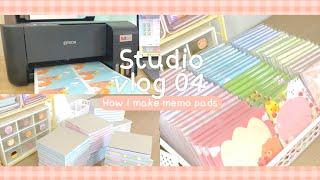 Studio vlog 04 | How I make memo pad ̶🩰 𓂂