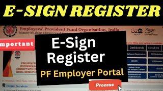 E-Sign Registration Process for employer to approve KYC without DSC | Esign register kaise kare?