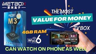 iMETBOX M3 - Can watch on Android phone /tablet as well ~ MOST value for money TV BOX