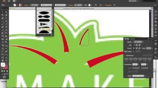 Adobe Illustrator: Creating variable width strokes using the Width Tool and Artistic Brushes