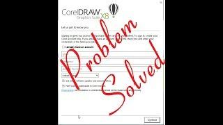 How to stop corel sign in unknown error