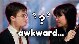 harry potter and cho chang being painfully awkward for 2 mins straight